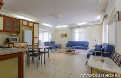 ID 5113 Квартира 2+1 на первой линии моря в Махмутларе — собственный пляж комплекса