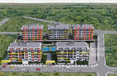 ID 5199 Appartement moderne 1 chambre + 1 salle de bain dans le quartier de Kestel