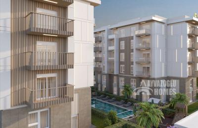 ID 5208 Antalya'da yeni bir konut kompleksinde yeni 1+1 daire