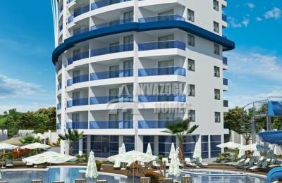 ID 5243 Mahmutlar'da Denize 250 Metre Mesafede 1+1 Daire