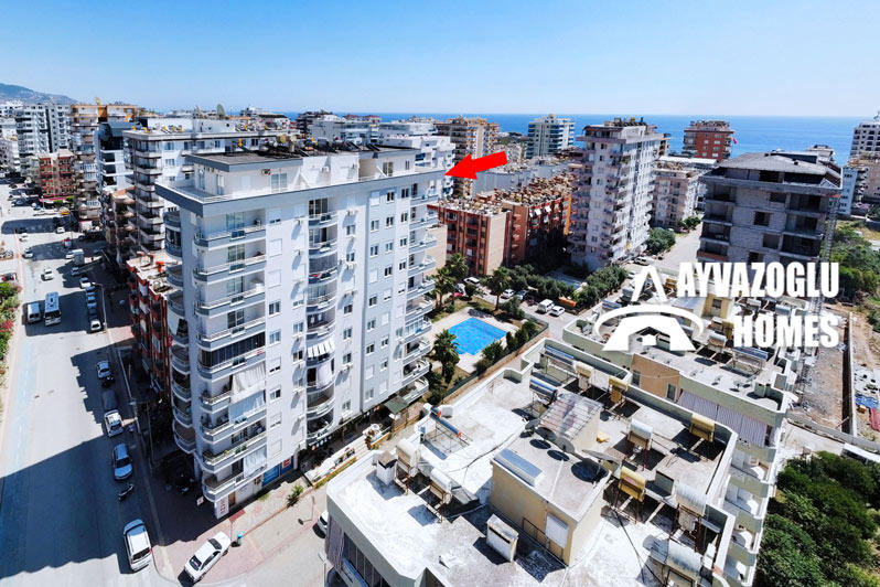 Вид на море! Пентхаус 4+1 в Махмутларе/Алании всего в 400 м от моря