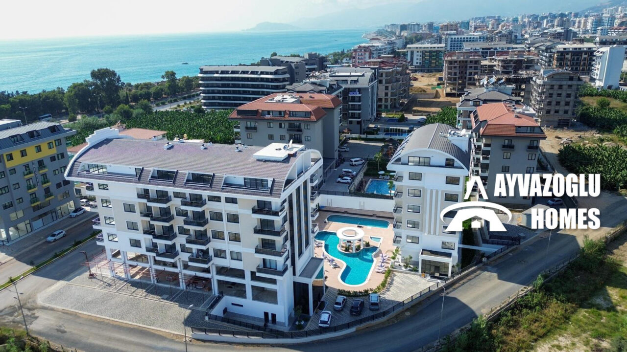 Новая квартира 1+1 с видом на море в Каргыджаке/Алании