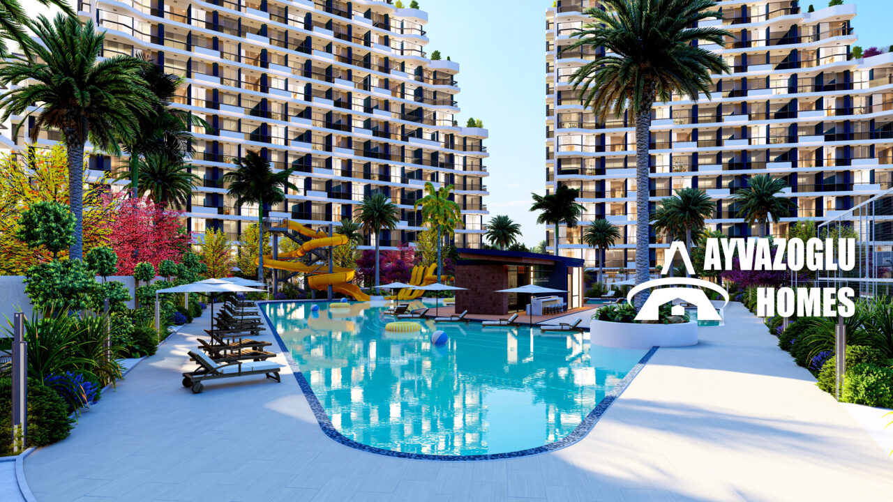 Квартира 1+1 на этапе строительства в Мерсине