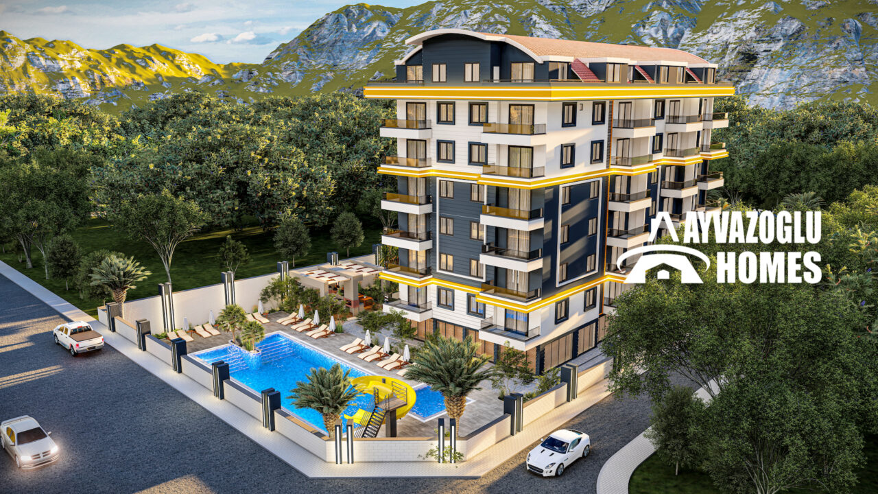 Appartement moderne 1+1 à Gazipasa - avec une infrastructure riche et à seulement 1 km de la mer !