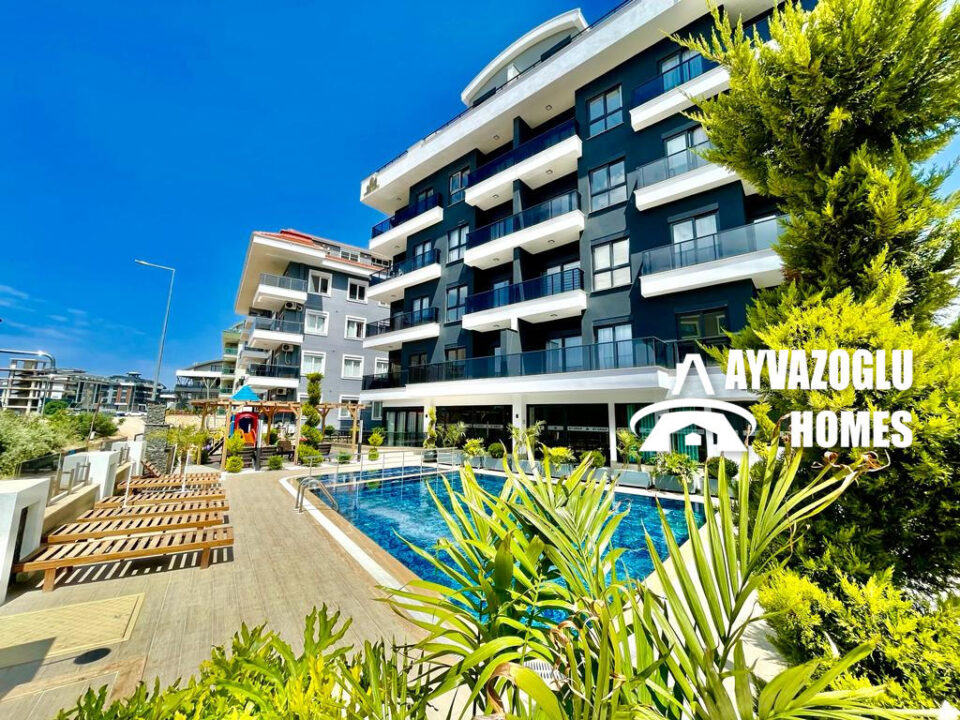 Duplex neuf meublé 2+1 avec infrastructures de luxe à Oba