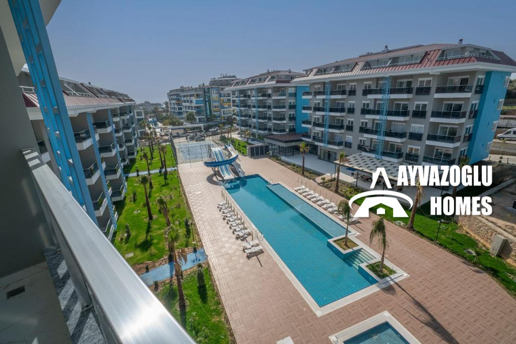 Appartement 2+1 avec infrastructure hôtelière à 200 mètres de la mer