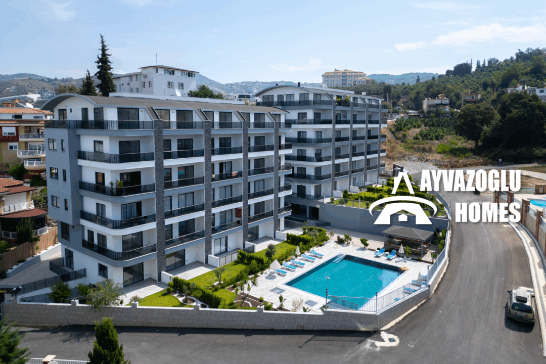 Kargıcak'ta modern 1+1 daire - 2023 yılında inşa edilmiş, tam SPA altyapısına sahip bir kompleks