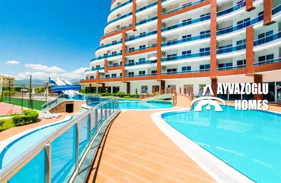 Duplex 2+1 in Mahmutlar with rich infrastructure