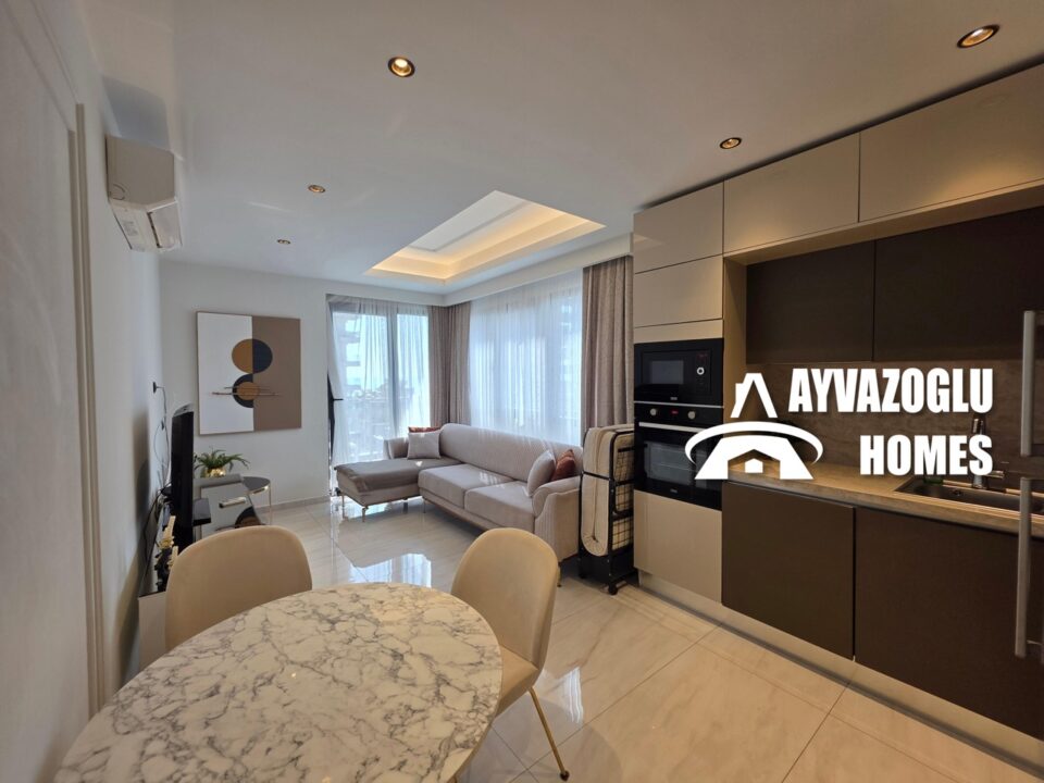 Современная квартира 1+1 в Махмутларе с полной инфраструктурой