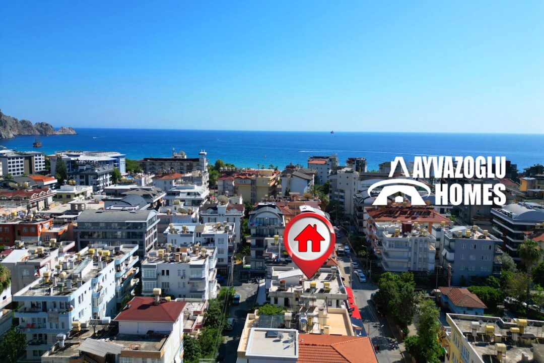 Квартира 1+1 у пляжа Клеопатра в Алании — 82.000 евро