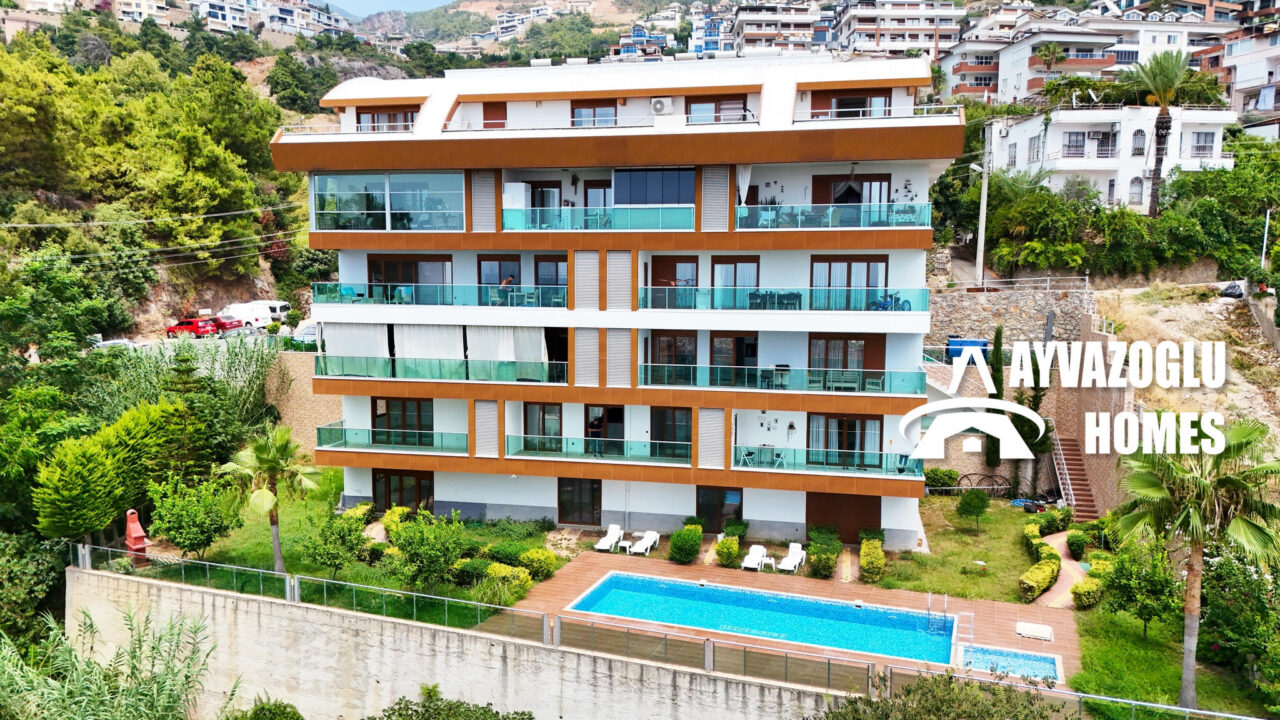 Дуплекс 3+1 в Алании — с видом на крепость